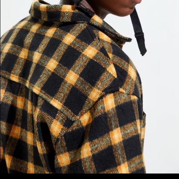 Urban Outfitters Grunge Black Yellow Heavy Plaid Flannel Jacket in Medium - Picture 4 of 11